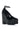 Back View Azalea Wang Elise Pointed Toe Platform Wedge Pump In Black