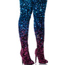 Front View Azalea Wang Elliana Ombre Sequin Thigh High Boot In Blue Multi