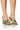 Front View Azalea Wang Emersyn Green Crystal Sandal