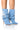 Front View Azalea Wang Empowered Embellished Foldover Bootie In Denim