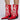 Front View Azalea Wang Esperanza Western Bootie In Red