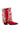 Side View Azalea Wang Esperanza Western Bootie In Red