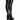 Front View Azalea Wang Estella Thigh High Stretch Chunky Heel Boot In Black