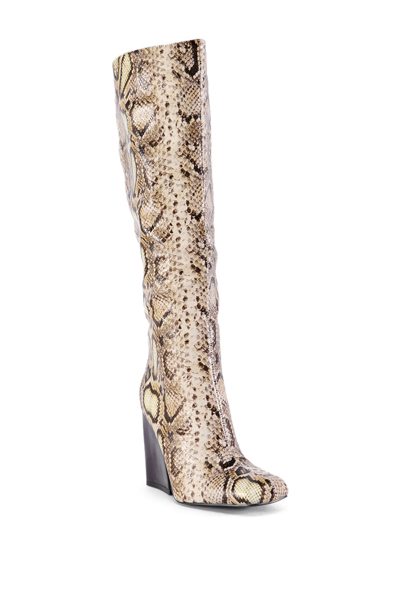Detail View Azalea Wang Evergreen Multi Snake Boot