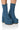 Front View Azalea Wang Everleigh Chunky Bootie In Denim