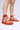 Front View Azalea Wang Evette Orange Woven Sandal