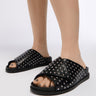 Front View Azalea Wang Fallyn Black Sandal