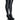 Front View Azalea Wang Fashion Forward Stretch Thigh High Wedge Boot In Black