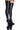 Front View Azalea Wang Fashion Forward Stretch Thigh High Wedge Boot In Black