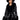 Front View Azalea Wang Faux Fur Trim Peplum Moto In Black