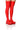 Front View Azalea Wang Favored Stretch Pu Thigh High Boot In Red