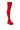 Back View Azalea Wang Favored Stretch Pu Thigh High Boot In Red