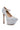 Back View Azalea Wang Feliz Rhinestone Embellished Platform Stiletto Pump In Silver