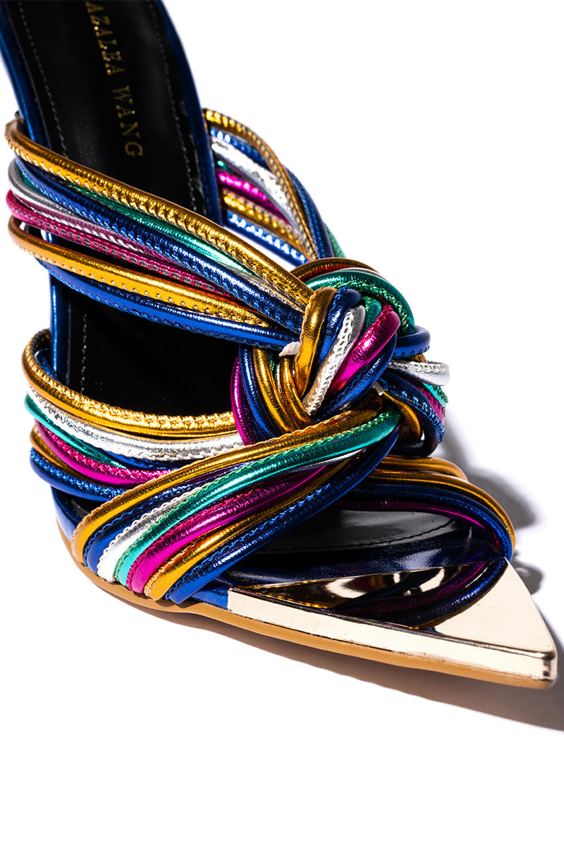 Full View Azalea Wang Fifi Multi Colored Stiletto Sandal view 5