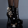 Front View Azalea Wang Finer Things In Life Chunky Bootie In Black