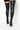 Detail View Azalea Wang First To Say Goodbye Fitted Thigh High Stiletto Boot in Black Pu