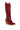 Back View Azalea Wang Flint Red Cowboy Bootie