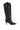 Side View Azalea Wang Floryan Black Western Boot With Silver Toe Cap