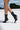 Front View Azalea Wang Fonsie Round Heel Black Bootie