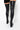 Detail View Azalea Wang Forever Lost In Time Fitted Thigh High Flat Boot in Black Pu