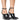 Front View Azalea Wang Fossa Embellished Strap Pump In Black