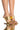 Front View Azalea Wang Foxy Floating Wedge Sandal In Gold