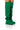 Front View Azalea Wang Frappe Over The Knee Chunky Boot In Green