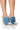 Front View Azalea Wang Freedom Closed Toe Mule In Denim