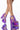 Front View Azalea Wang Funky Beats Chunky Sandal In Purple Multi