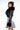Full View Azalea Wang Fur Trim Giselle Crop Jacket In Black