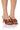 Front View Azalea Wang Galen Pattern Design Sandal In Multi