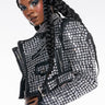 Front View Azalea Wang Gazette 3000 Studs Moto Jacket In Black