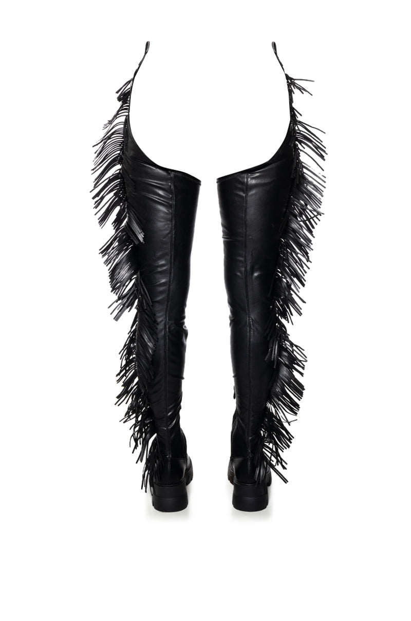 Extra View Azalea Wang Gecky Flat Fringe Boot