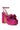 Back View Azalea Wang Generous Chunky Strap Sandal In Pink