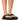 Front View Azalea Wang Get The Look 2 In 1 Flip Flop Leg Warmer Sandal In Black