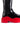 Full View Azalea Wang Ghosted Flatform Chelsea Boot In Red