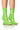 Front View Azalea Wang Giulette Lime Novelty Heel Bootie