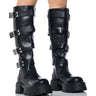 Front View Azalea Wang Glad Black Industiral Chunky Boot