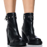 Front View Azalea Wang Glasgow Bootie In Black