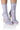 Front View Azalea Wang Glorianna Stiletto Mule Pump In White