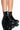 Front View Azalea Wang Glossy Party Flatform Chelsea Bootie In Black Patent