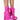 Front View Azalea Wang Go For It Chunky Heel Bootie In Fuchsia