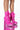 Front View Azalea Wang Go For It Chunky Heel Bootie In Fuchsia