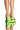 Front View Azalea Wang Golden Hour Chunky Sandal In Green