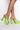 Side View Azalea Wang Golden Hour Chunky Sandal In Green