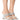 Front View Azalea Wang Graham Patent Wedge Embellished Sandal In White