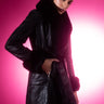 Front View Azalea Wang Gram Girl Pu And Faux Fur Wrap Coat