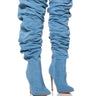 Front View Azalea Wang Greer Denim Boot