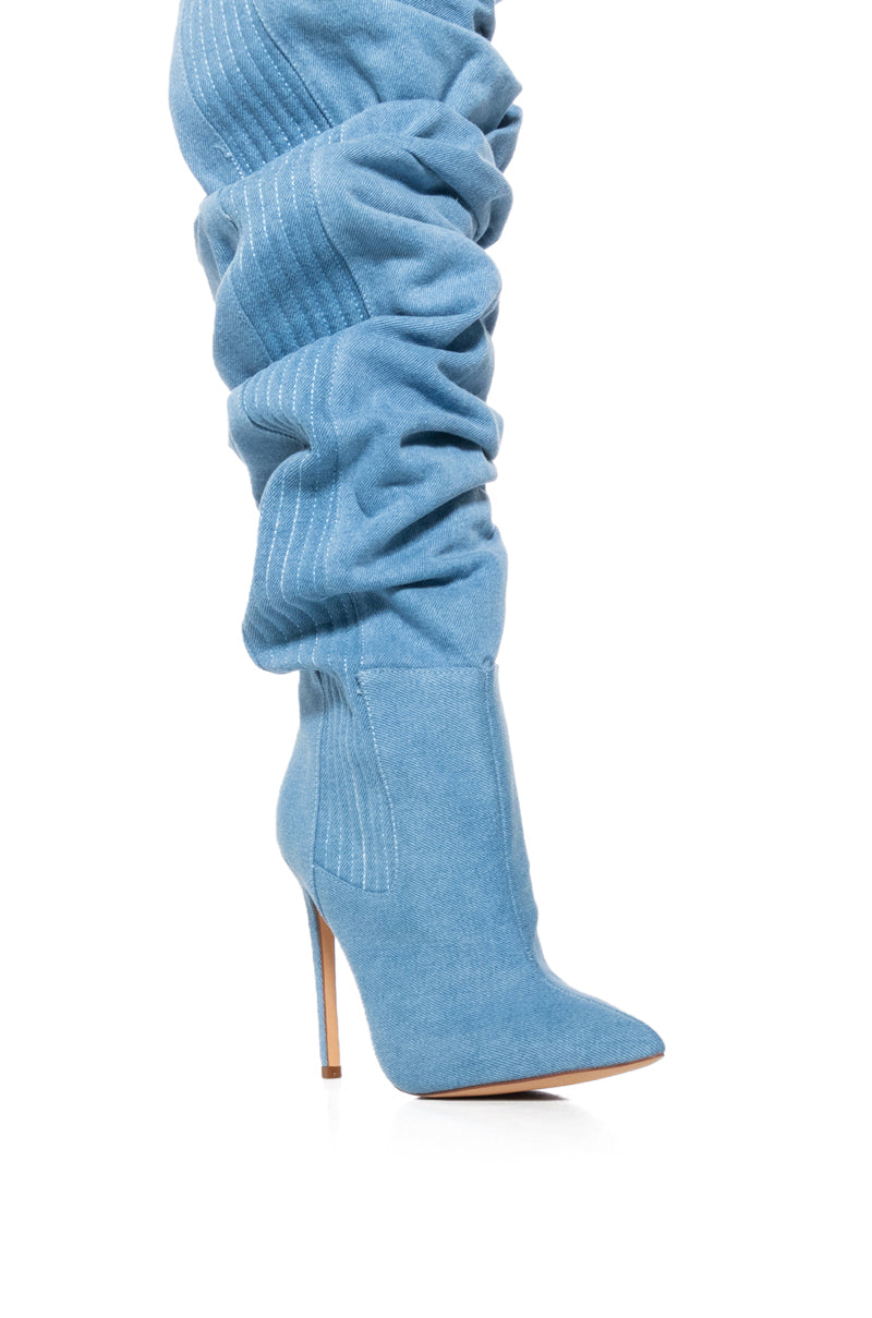 Full View Azalea Wang Greer Denim Boot 4