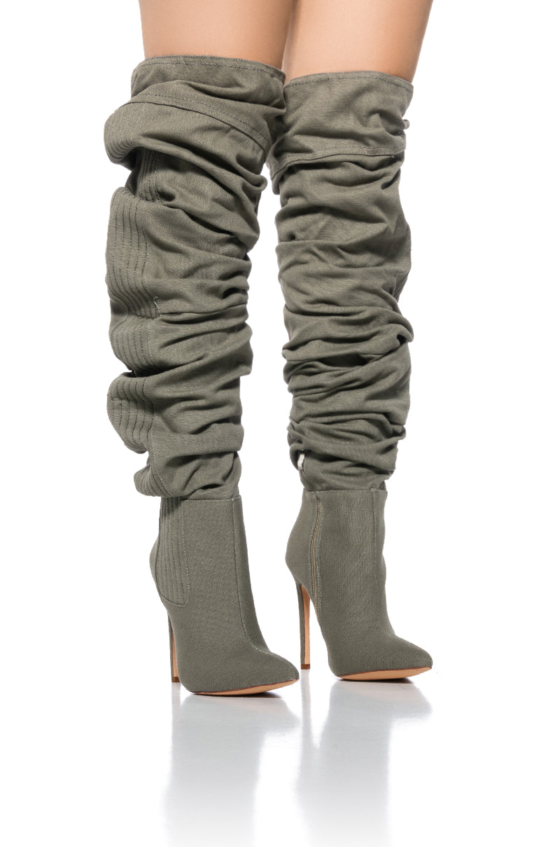 Front View Azalea Wang Greer Sage Boot